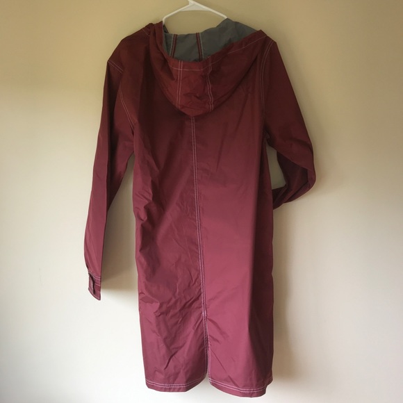 Stussy zip long coat men’s small maroon red jacket - Picture 7 of 10